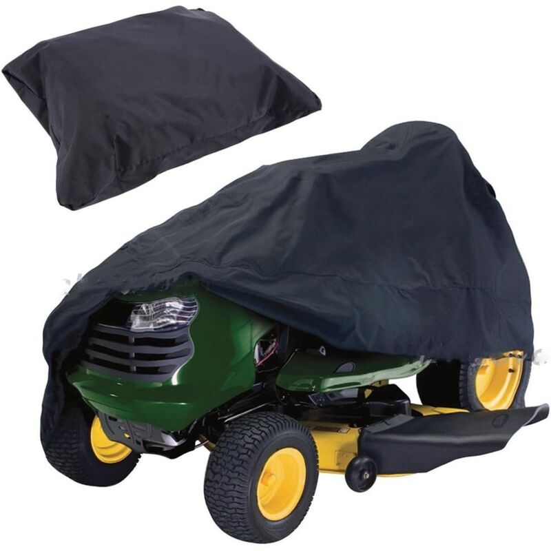 1Pc Waterproof Lawn Mower Cover Uv Resistant Oxford Cloth (170 X 61 X 117Cm, Black)