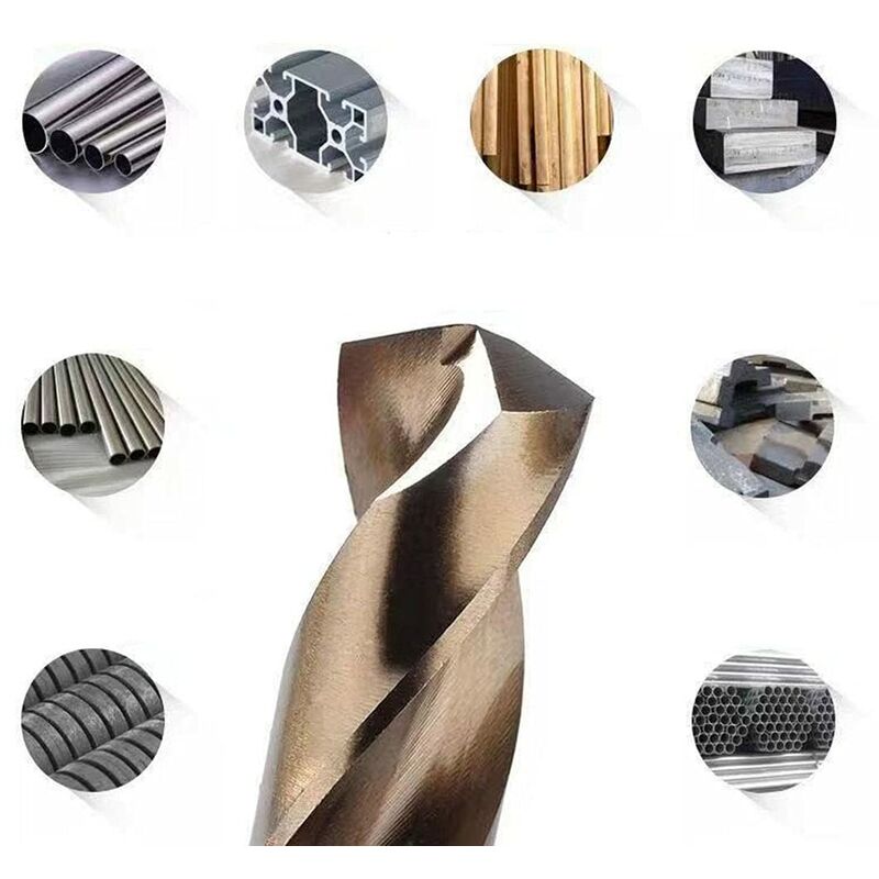 10 pcs M35 Hss Cobalt Drill Bit Set, Steel Twist Drill Bit, Drill Diameter 0.8Mm
