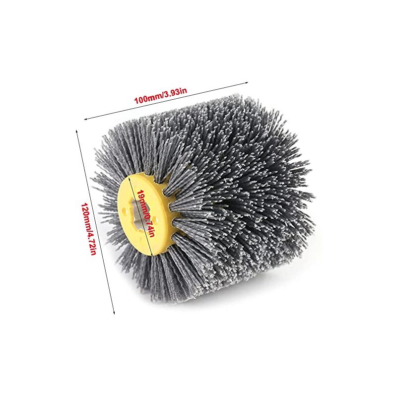 Nylon Brush - Pull Wheel - Polishing Brush - Grit 80/120/180/240 - For Woodworking Machine - Satin Finishing Machine