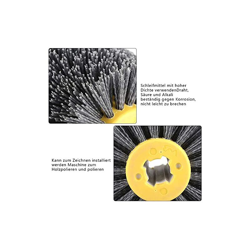 Nylon Brush - Pull Wheel - Polishing Brush - Grit 80/120/180/240 - For Woodworking Machine - Satin Finishing Machine