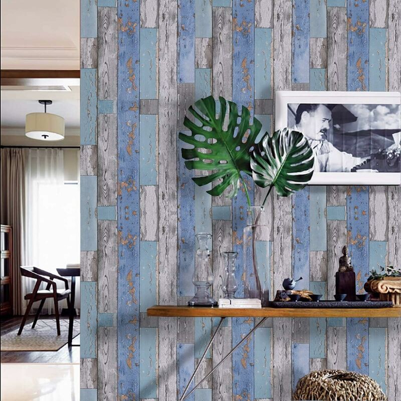 Self Adhesive Vinyl Wallpaper For Furniture Countertop Wood Grain Pattern Decorative Sticker,0.456M
