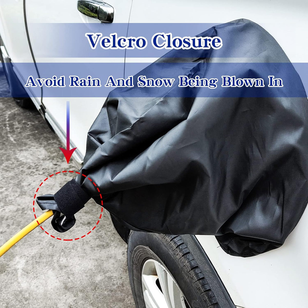 Electric Vehicle Charging Port Protector Compatible with Outdoor Charging Connector