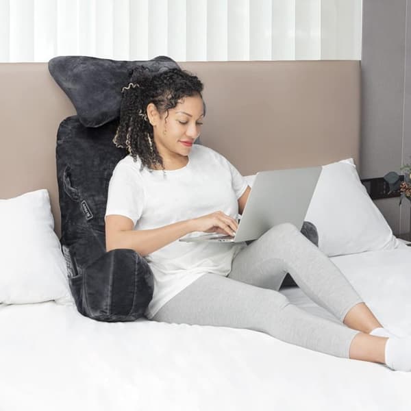 Extra Large Back Cushion with Armrests for Bed and Sofa Reading Sitting Support