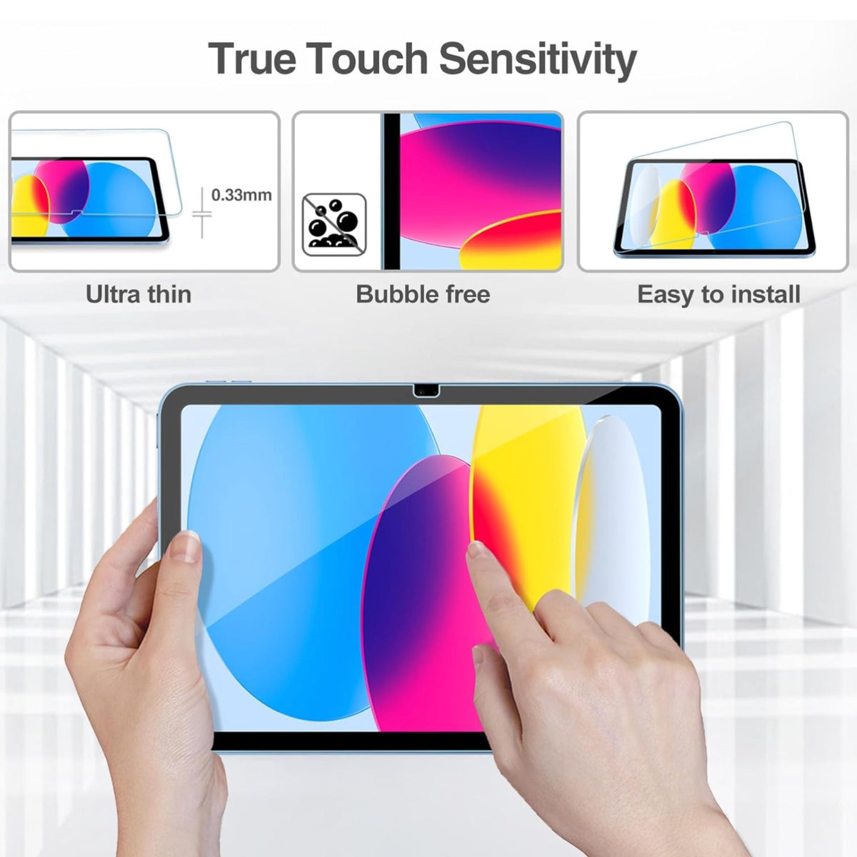 iPad (A16) Gen 11 2025 Tempered Glass Screen Protector 9H Transparent 2-Pack