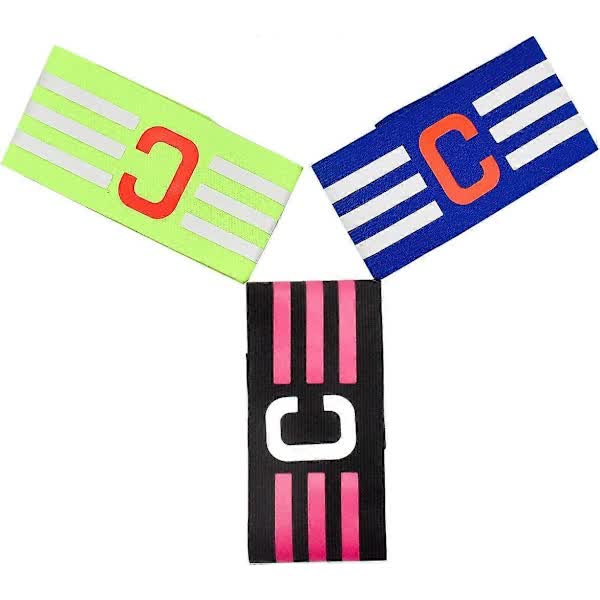Adjustable Football Captain's Armband 3 pcs Compatible with Football Hockey Rugby for Adults and Youth