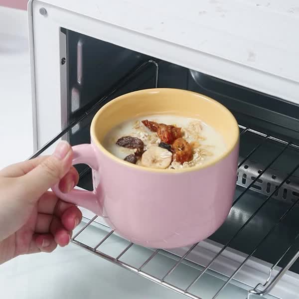 Large Ceramic Coffee Mug 650ml with Henke, Compatible with Breakfast Cereal Bowl and Tea Cup, Birthday Gift