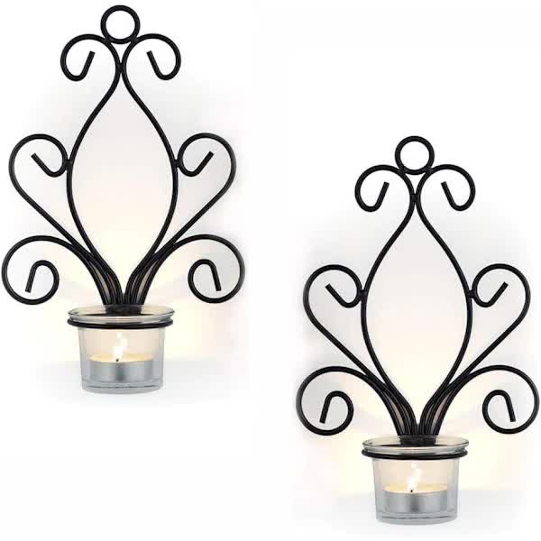 Creative Iron Wall Candle Holders Vintage Candlesticks