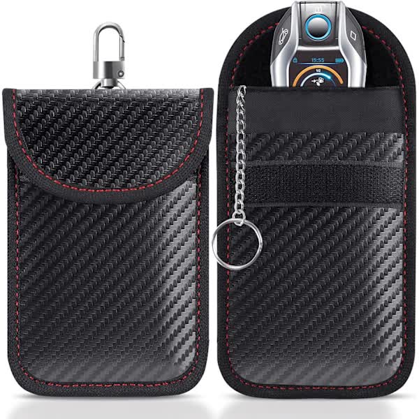 Faraday Car Key Case 2-Pack Signal Blocking Keyless Entry Protector