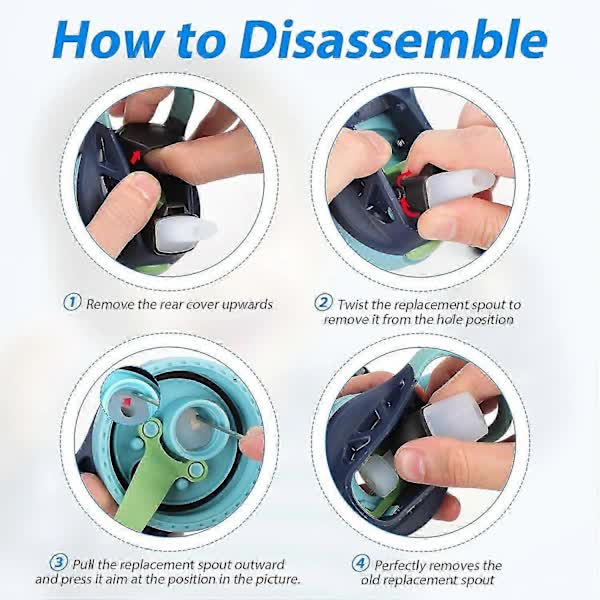 3 Pcs Replacement Nozzles Compatible with Contigo, BPA-Free Lid Parts with Wrench