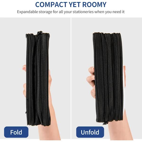 Soccer Pencil Case Blue with Zipper, Spacious and Durable Soccer Theme Sports Pencil Case