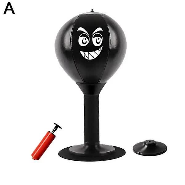 Compatible with Desk Boxing Stress Ball with Suction Cup F2 Black
