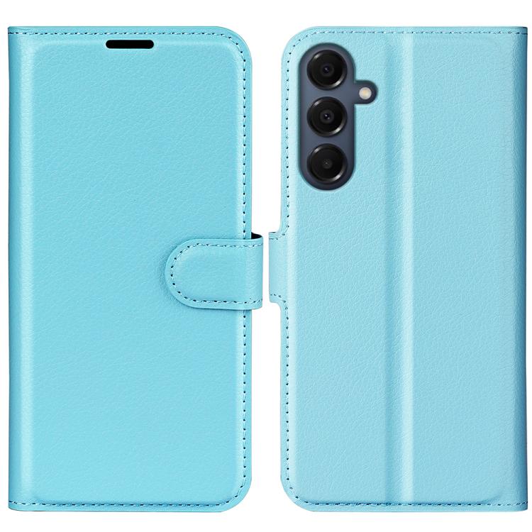 Compatible with Samsung Galaxy A17 5G Case Blue Litchi Texture Horizontal Flip Stand Cover for Compatible with Samsung Galaxy A17 5G