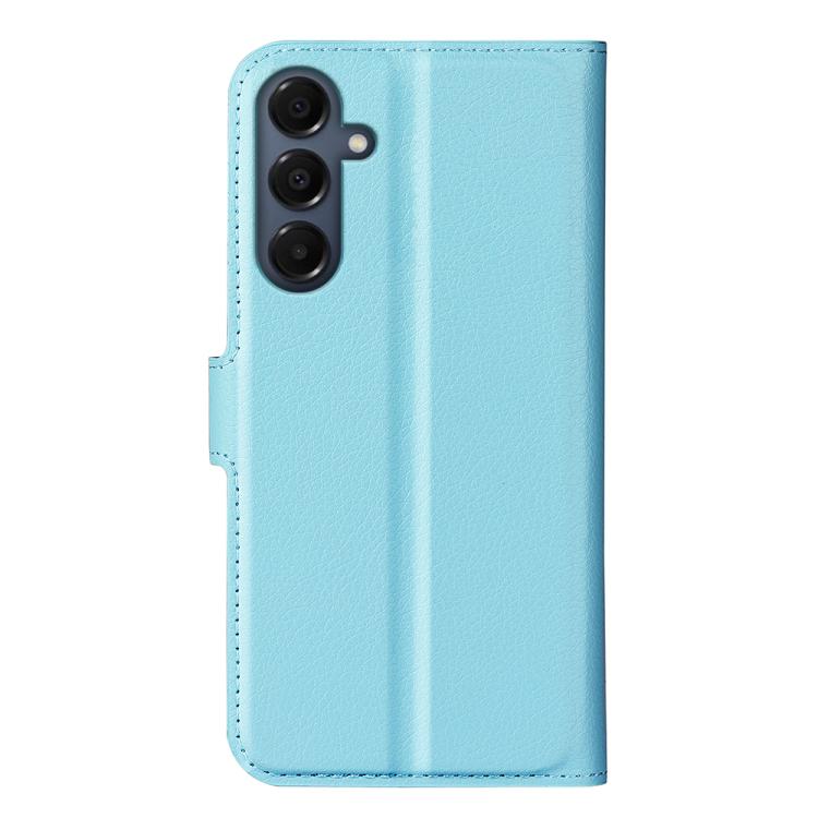 Compatible with Samsung Galaxy A17 5G Case Blue Litchi Texture Horizontal Flip Stand Cover for Compatible with Samsung Galaxy A17 5G