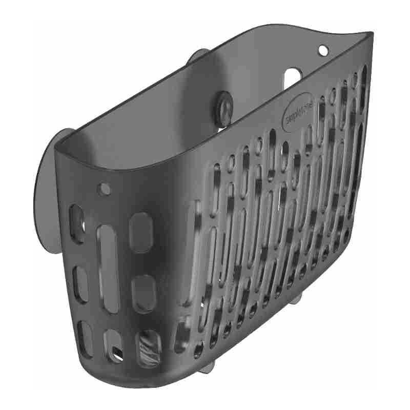 Kitchen Sponge Holder with 3 Strong Suction Cups, Sink Organizer in Transparent Gray