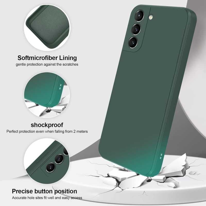 Samsung S23 Case Compatible with Samsung Green Matte Rubberized Camera Protection Liquid