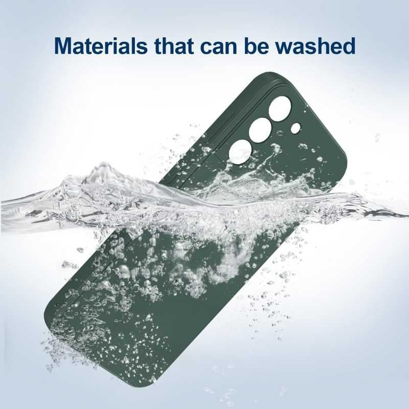 Samsung S23 Case Compatible with Samsung Green Matte Rubberized Camera Protection Liquid