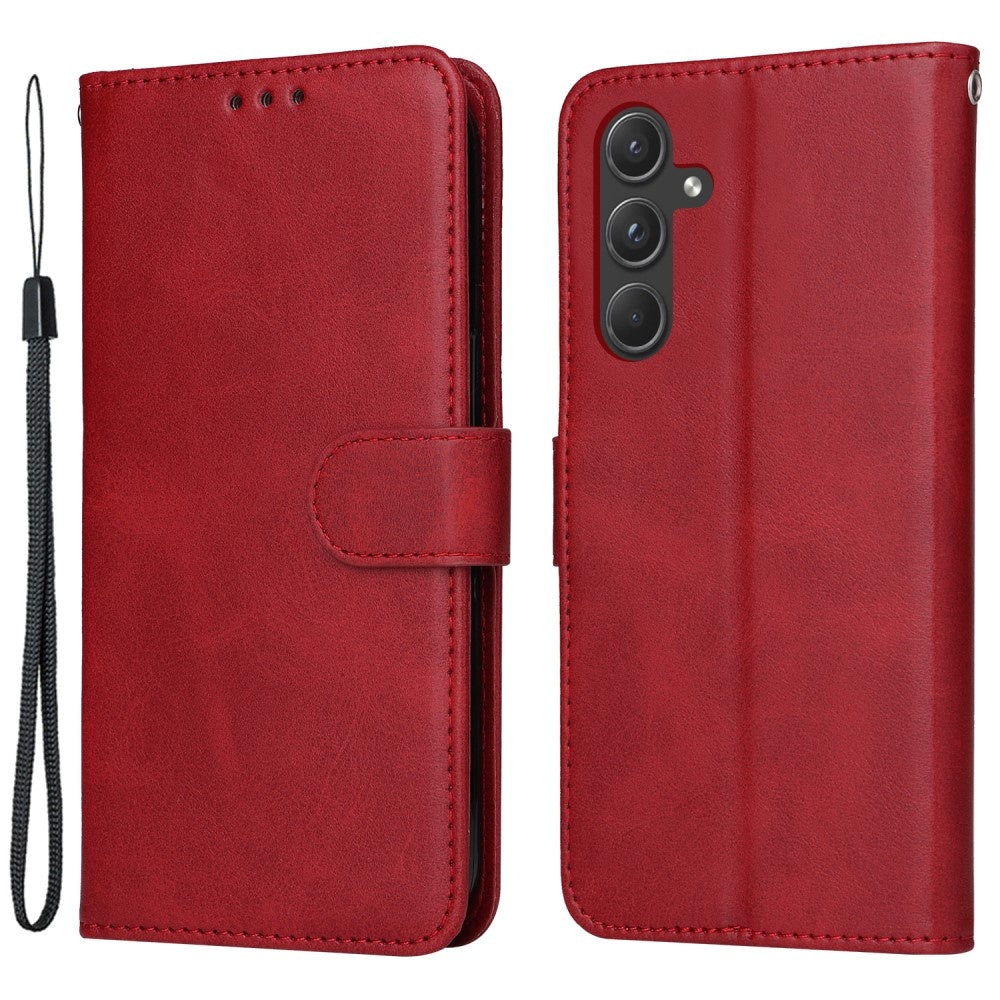 Compatible with Samsung A55 5G PU Leather Wallet Case Samsung, Red
