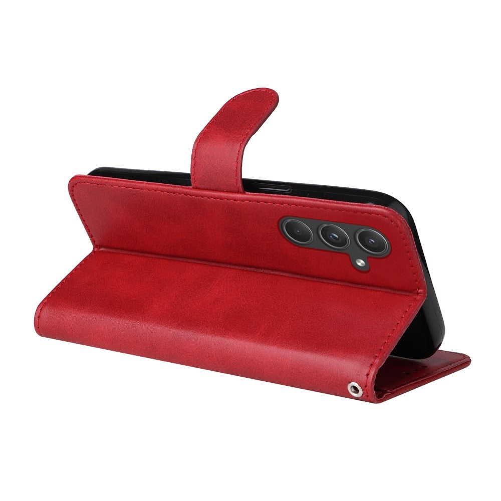 Compatible with Samsung A55 5G PU Leather Wallet Case Samsung, Red