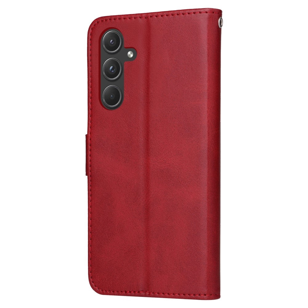 Compatible with Samsung A55 5G PU Leather Wallet Case Samsung, Red