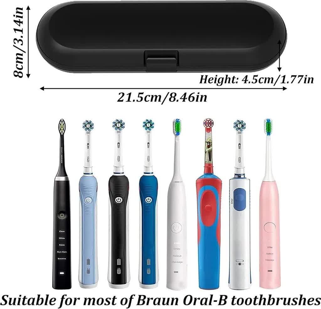 Oral-B Electric Toothbrush Case for Braun 2-Pack Travel Holder Compatible with Oral-B