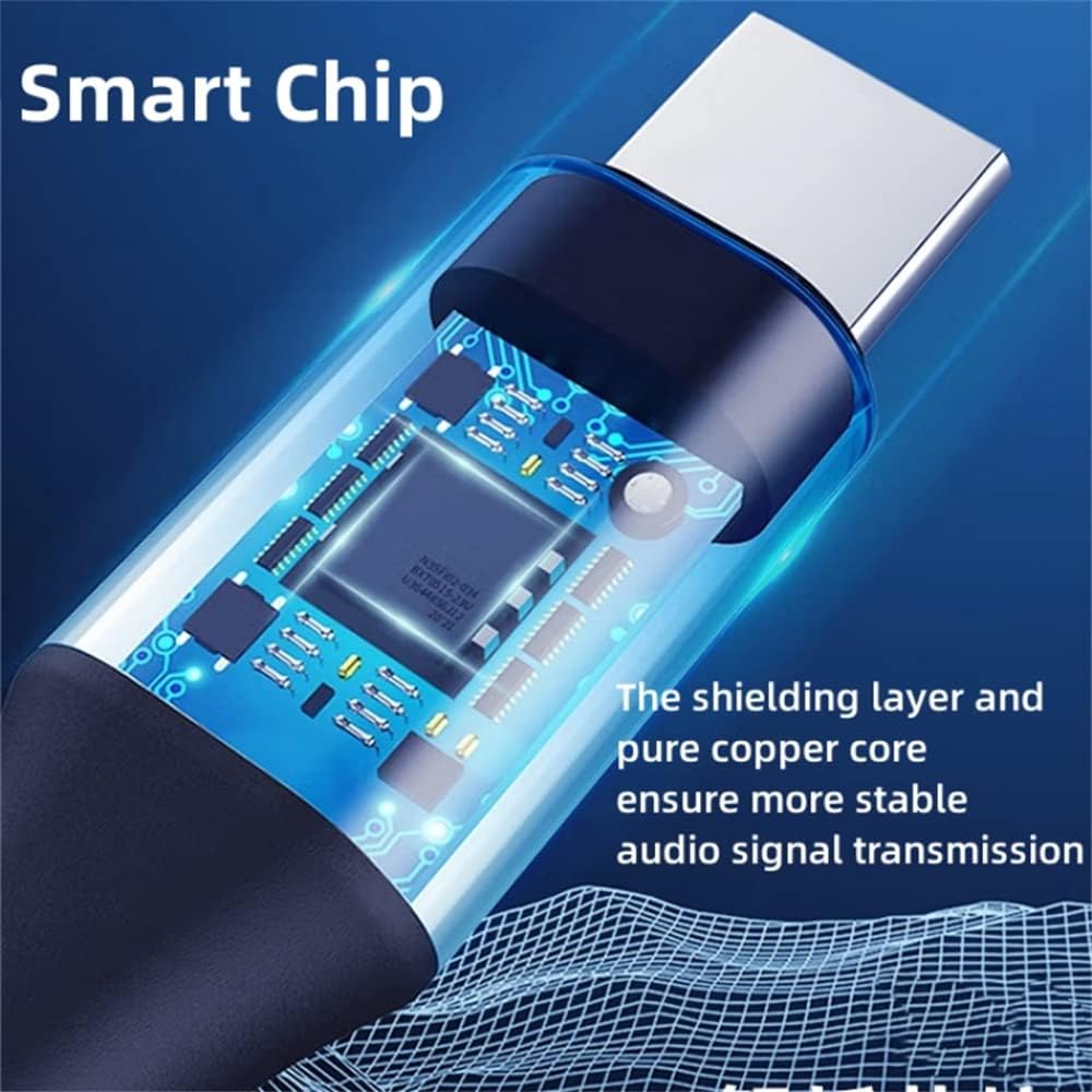 USB C \u0026 Lightning to 3.5mm Aux Audio Adapter Cable Braided Nylon