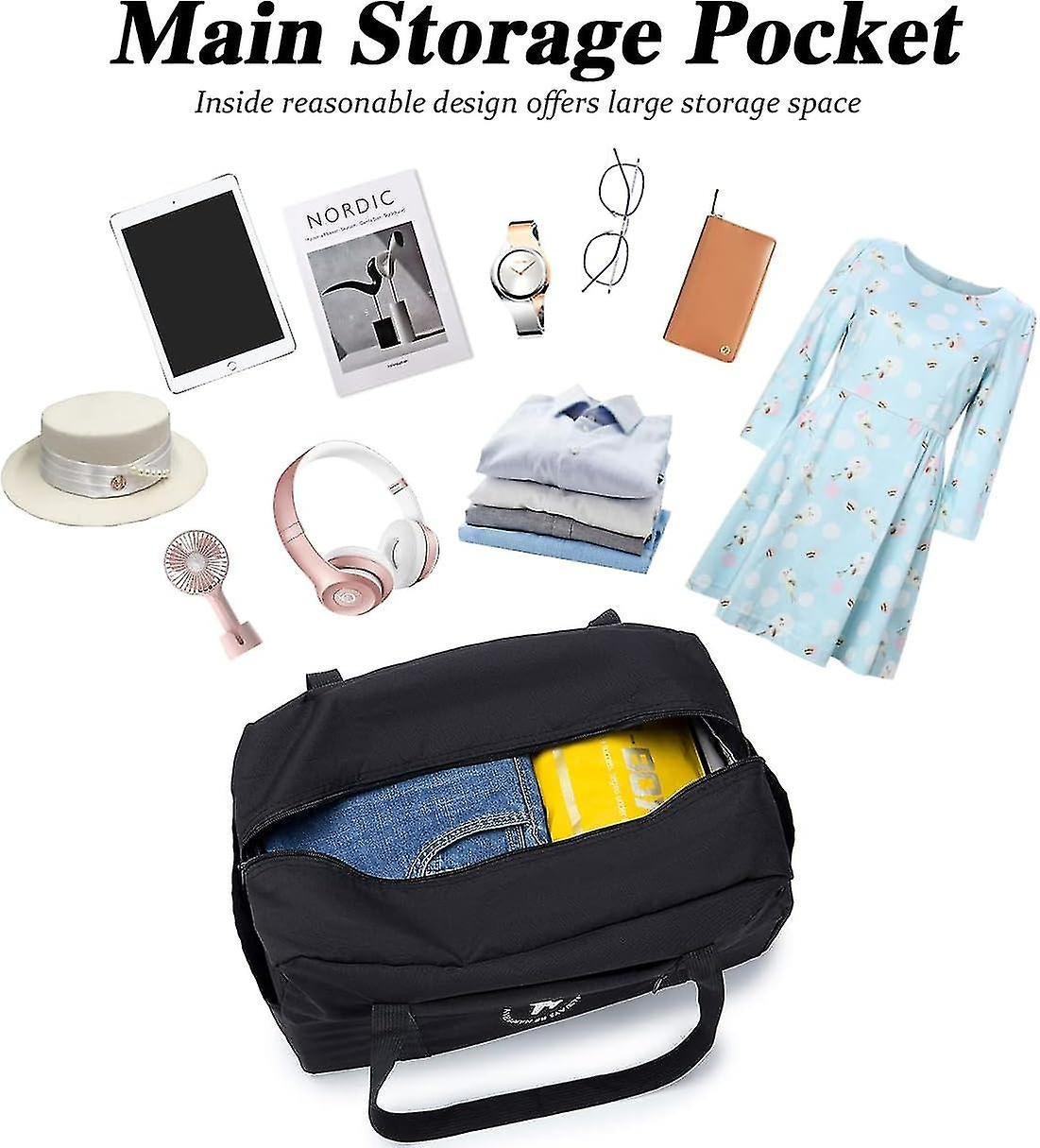 Cabin Bag 40x20x25cm for Ryanair Approved Size Foldable Bag Travel Bag Under Seat Luggage Holder-Xin