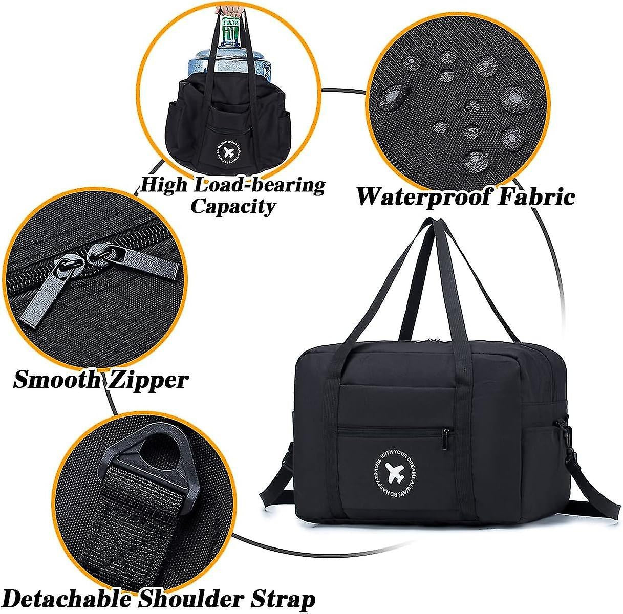 Cabin Bag 40x20x25cm for Ryanair Approved Size Foldable Bag Travel Bag Under Seat Luggage Holder-Xin