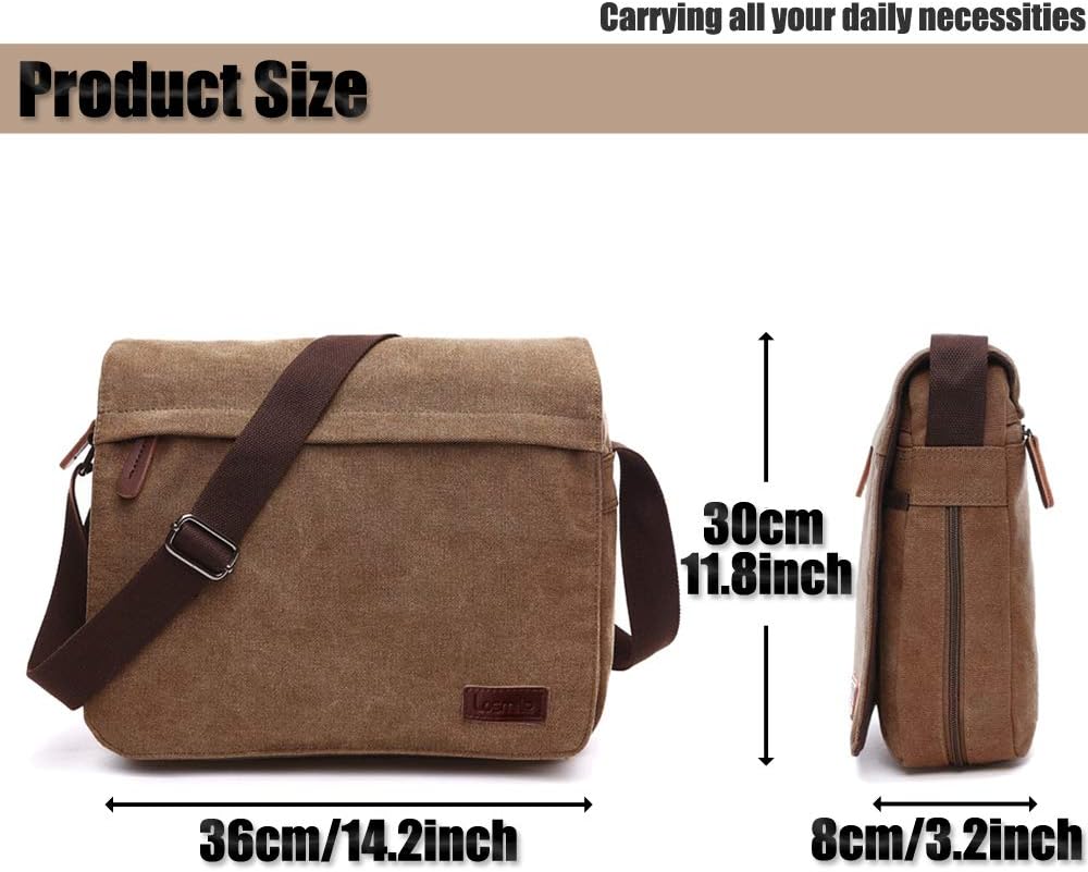 Men's shoulder bag canvas shoulder bag laptop bag school bag