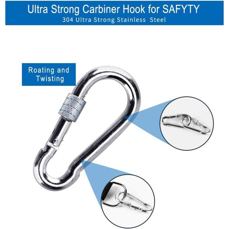 Swing bracket, hammock bracket, attachment set for hanging chair with max. 200 kg in tear-resistant polyester with 2 protective pads for shoulder and