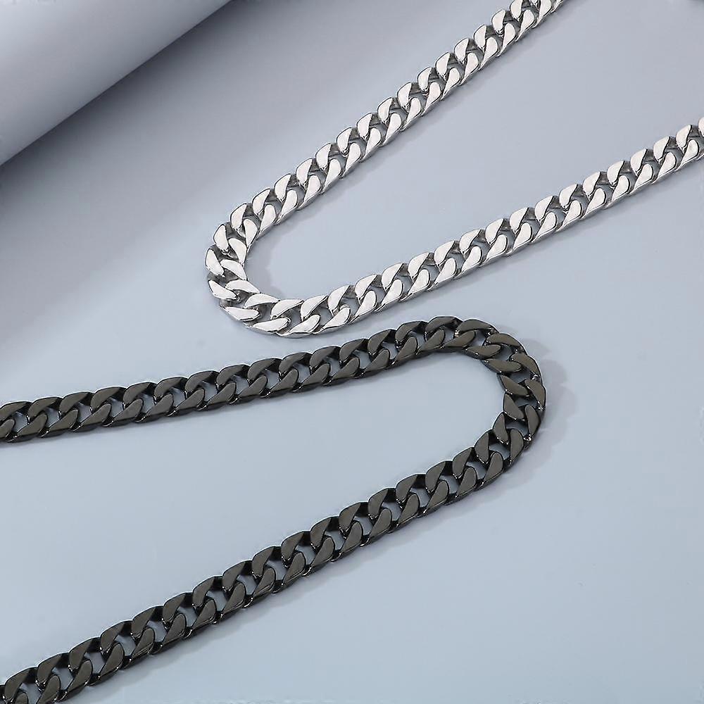 Cuban Link Chain Necklace for Men 50cm 316L Stainless Steel 15mm Width Multicolor