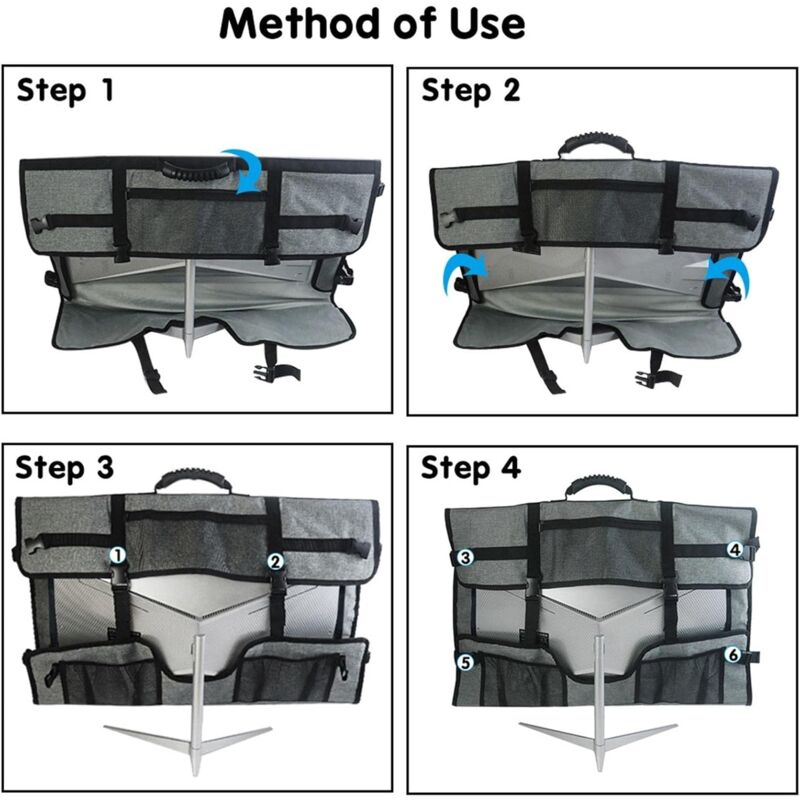 Monitor Carrying Case Compatible with 24-27 Inch Desktop Computer Monitors Protective Storage Bag with Handle