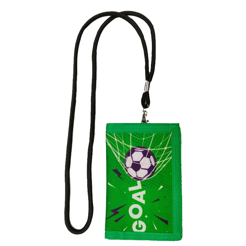 Football Pattern Chest Bag for Boys Mini Wallet Coin Purse