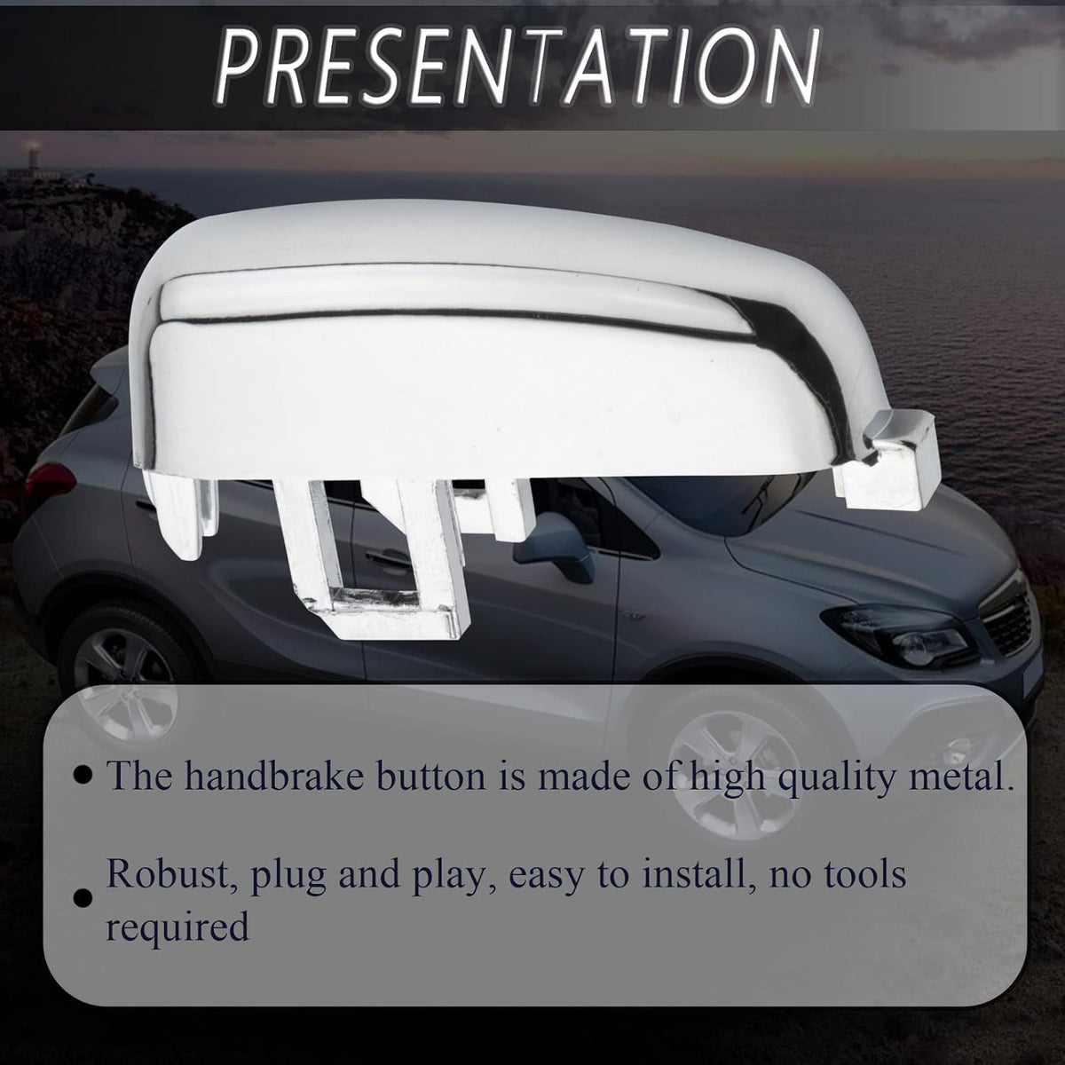 Alloy Handbrake Button with Spring for Opel Mokka 2012-2018