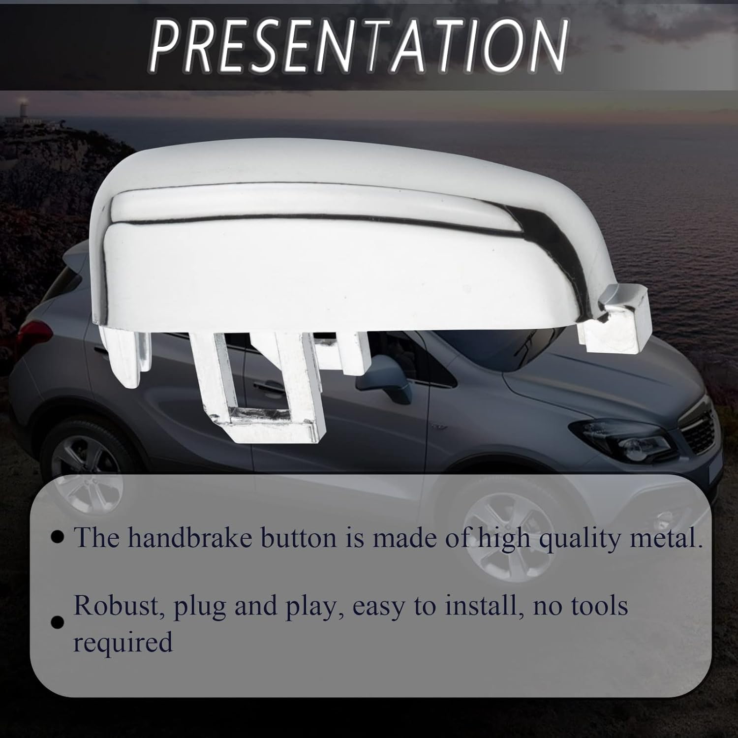 Alloy Handbrake Button with Spring for Opel Mokka 2012-2018