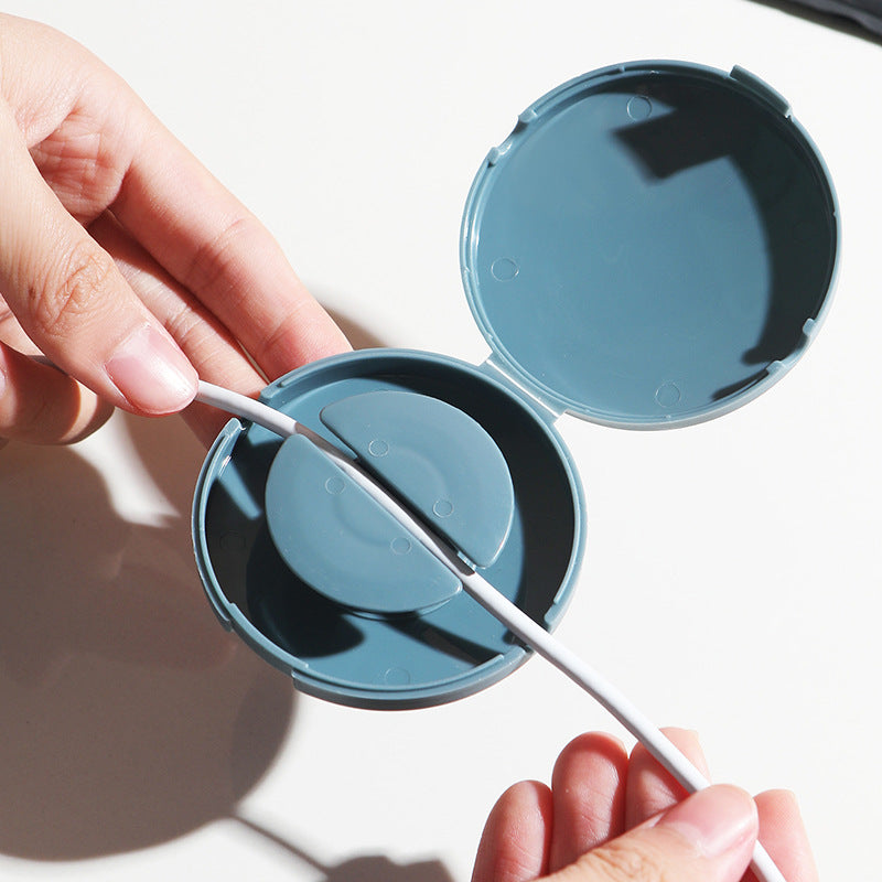 Set of 4 cable holders, empty, retractable, compact and versatile, for USB cables, charging cables and small accessories R