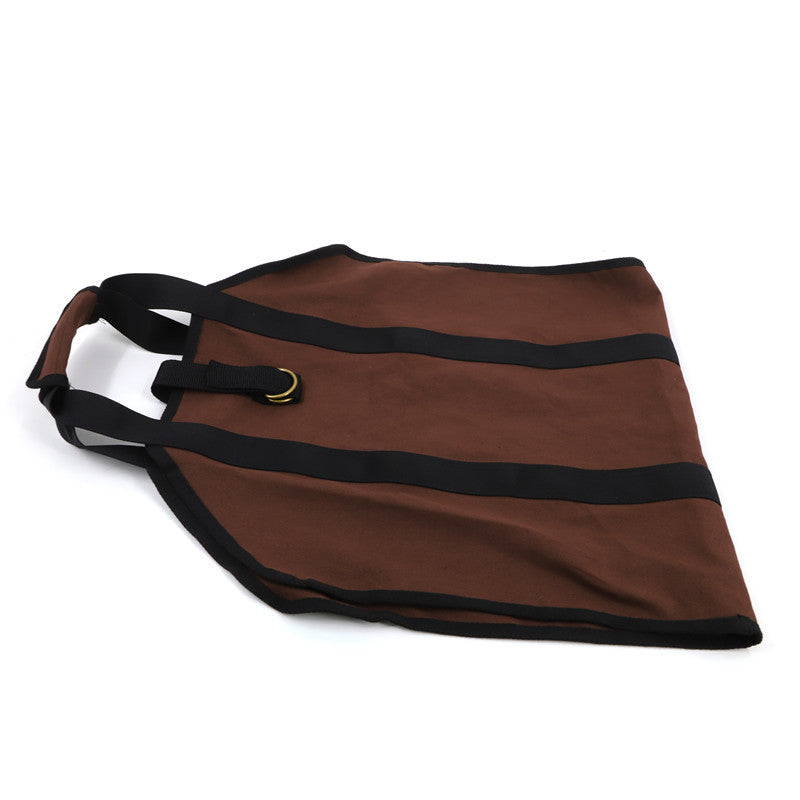 Canvas Firewood Basket Bag Water-Resistant Foldable for Wood-Burning Stoves Camping Accessories