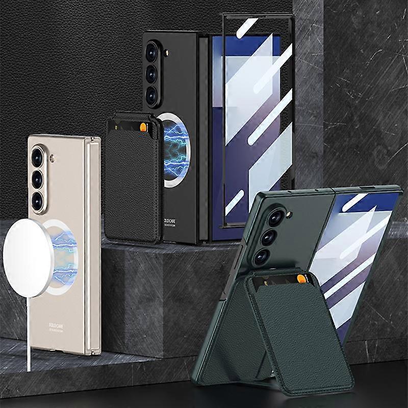 Magnetic Card Slot Case For Samsung Galaxy Z Fold7 5G Compatible with Samsung Grey