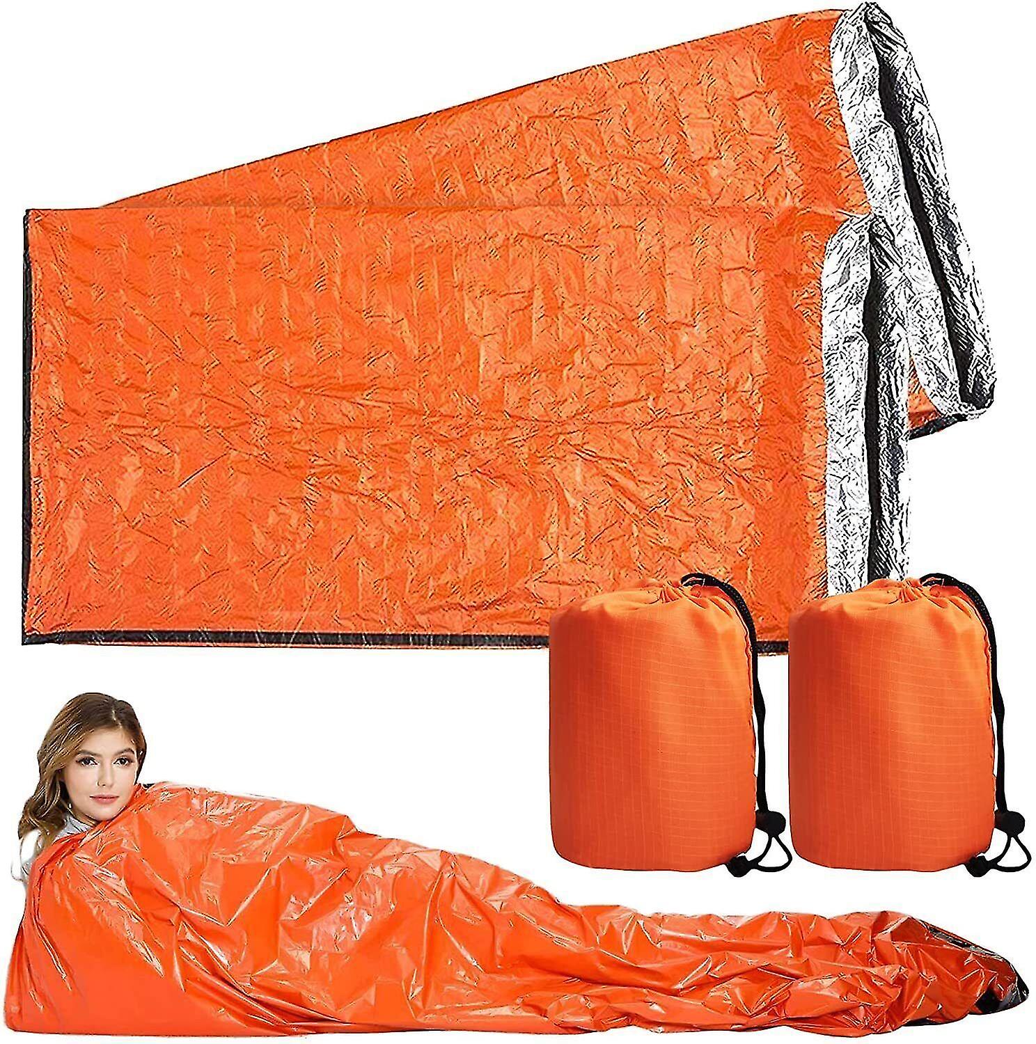 4x Outdoor Emergency Thermal Waterproof Sleeping Bag Camping Survival Bivvy Sack