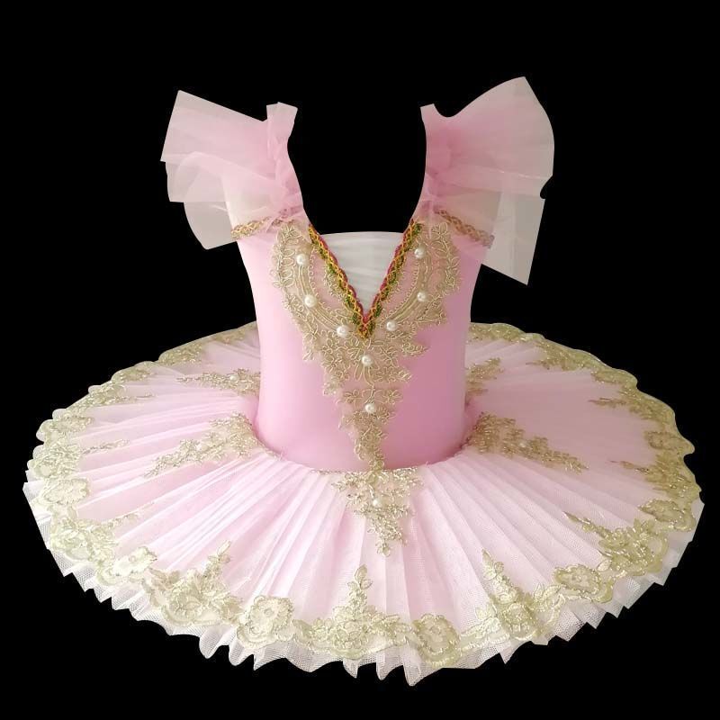 Girls' Professional Ballet Tutu Dress Ballet Pink1 110cm