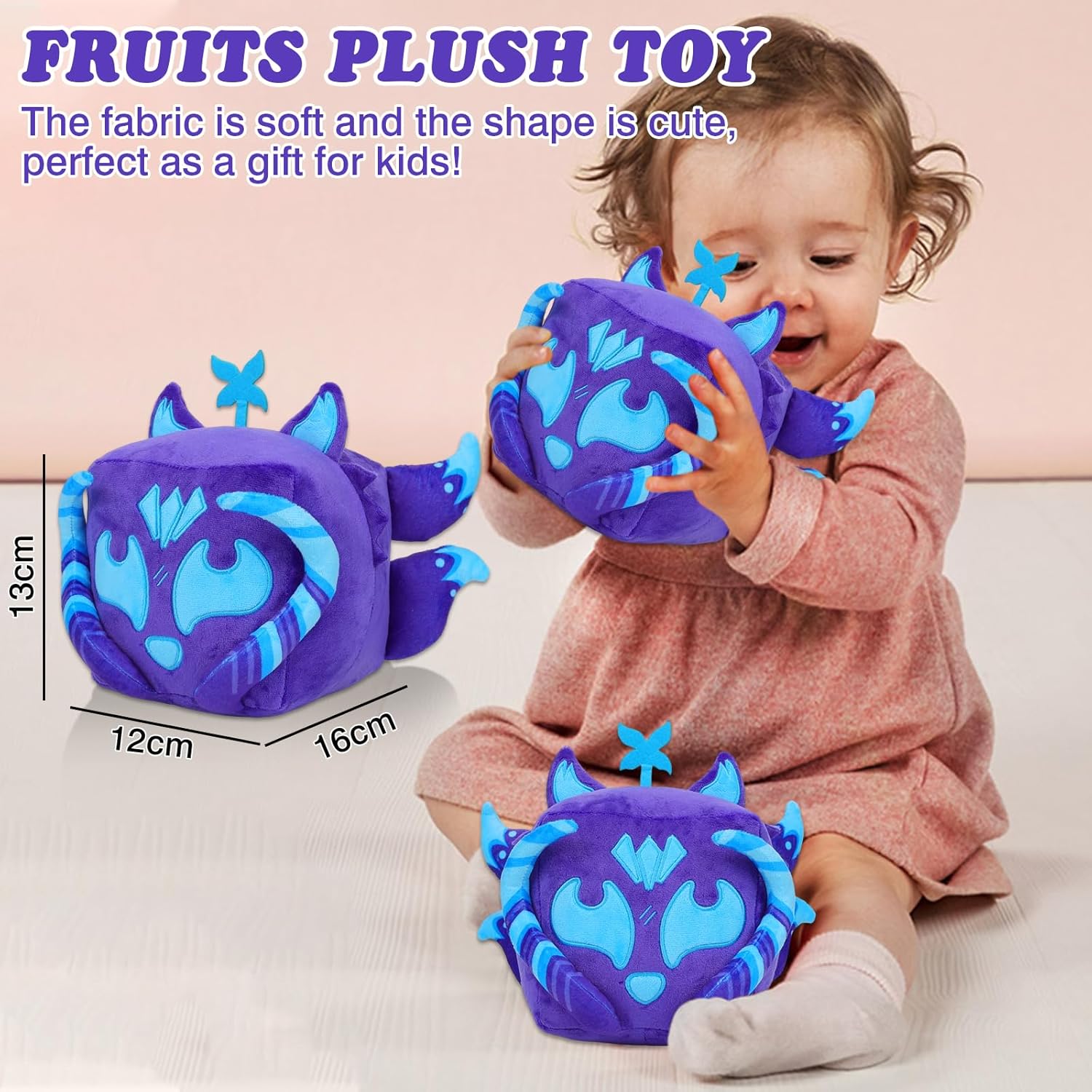 Fruit Plush, Box Fruit Plush Toy, Kitsune Plush Toy, Fruit Soft Stuffed Animal Pillow, Fruit Plush Box Toy for Kids, Fruit Plush