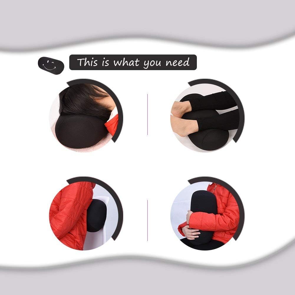 Micro Mini Pillow for Car and Travel - Compact Roll Pillow