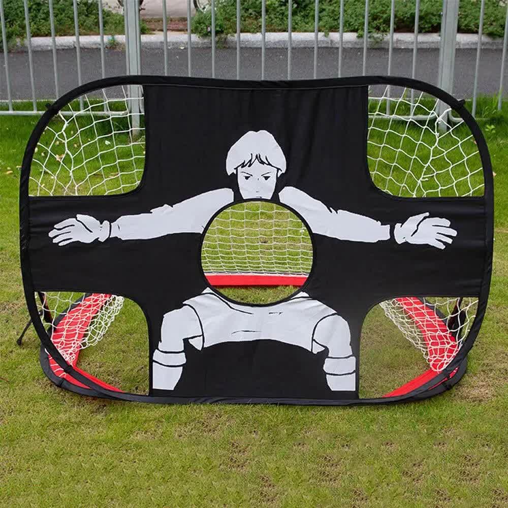 Foldable Nylon Soccer Goal for Children and Adults, Soccer Goal for Playground, Garden, Indoor and Outdoor Red