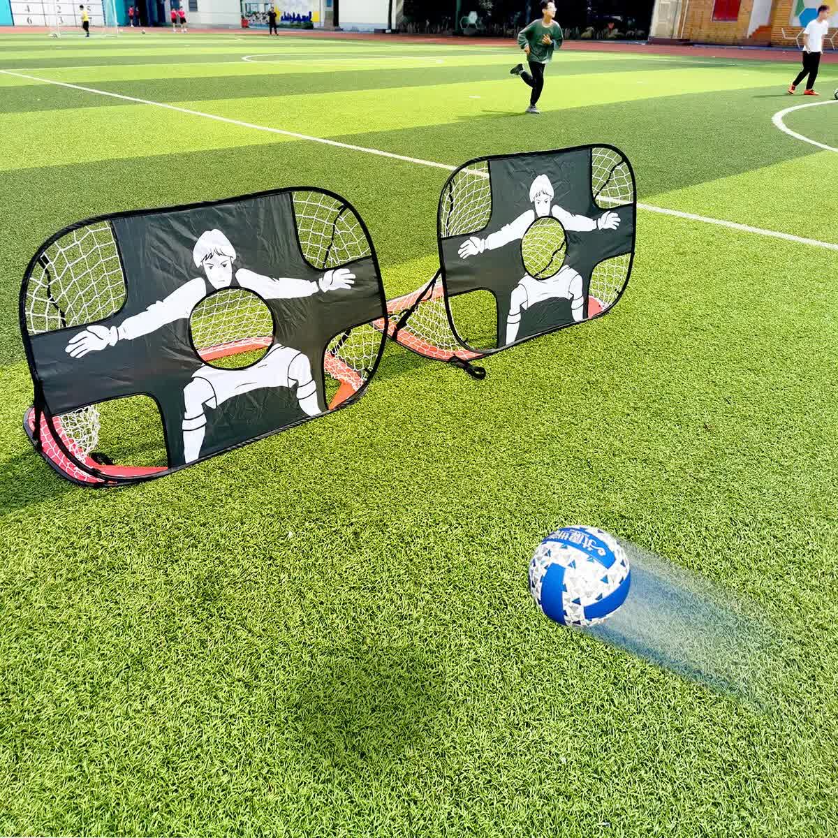 Foldable Nylon Soccer Goal for Children and Adults, Soccer Goal for Playground, Garden, Indoor and Outdoor Red