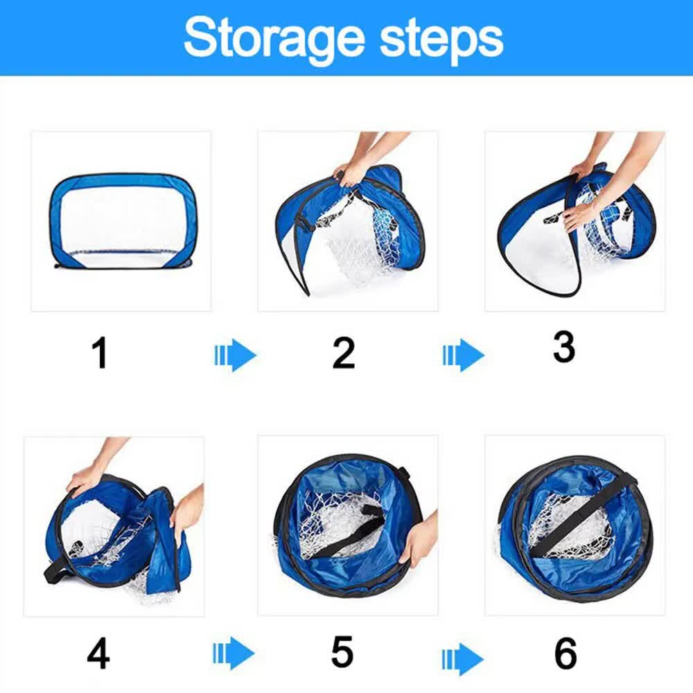 Foldable Nylon Soccer Goal for Children and Adults, Soccer Goal for Playground, Garden, Indoor and Outdoor Red