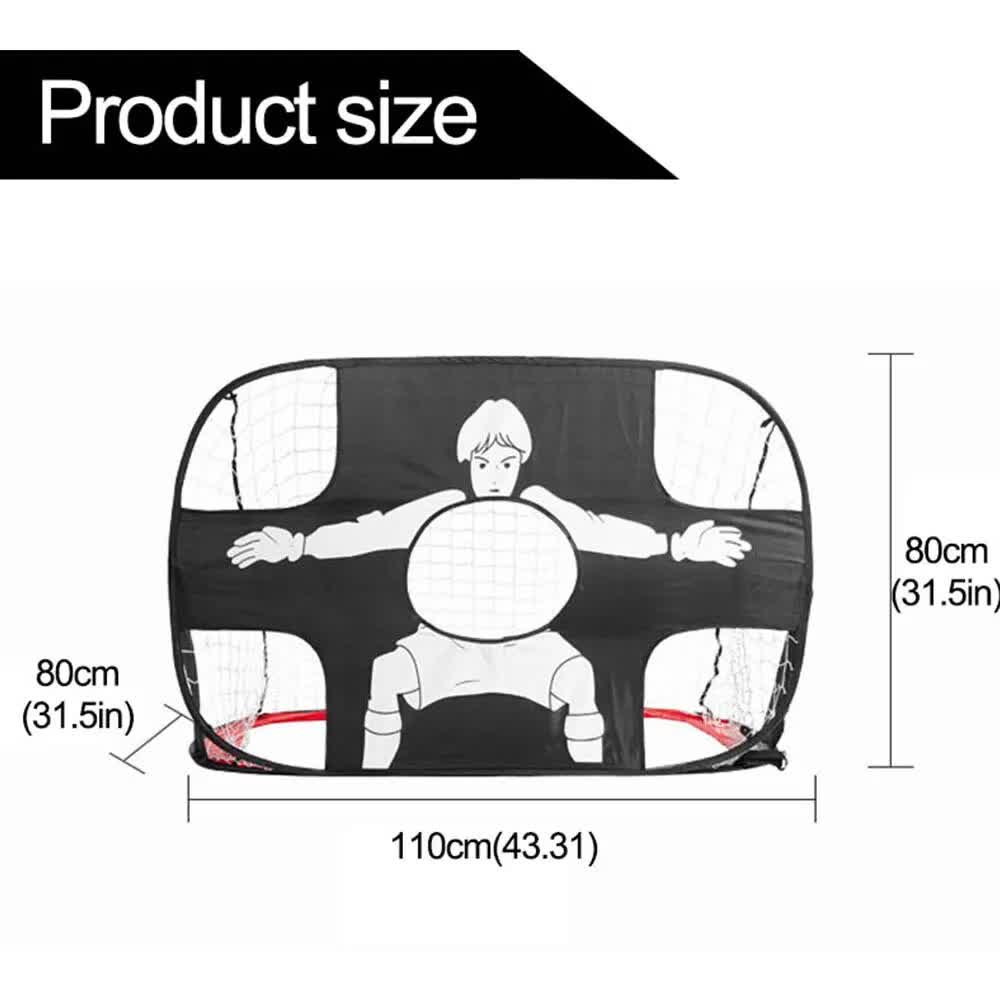 Foldable Nylon Soccer Goal for Children and Adults, Soccer Goal for Playground, Garden, Indoor and Outdoor Red