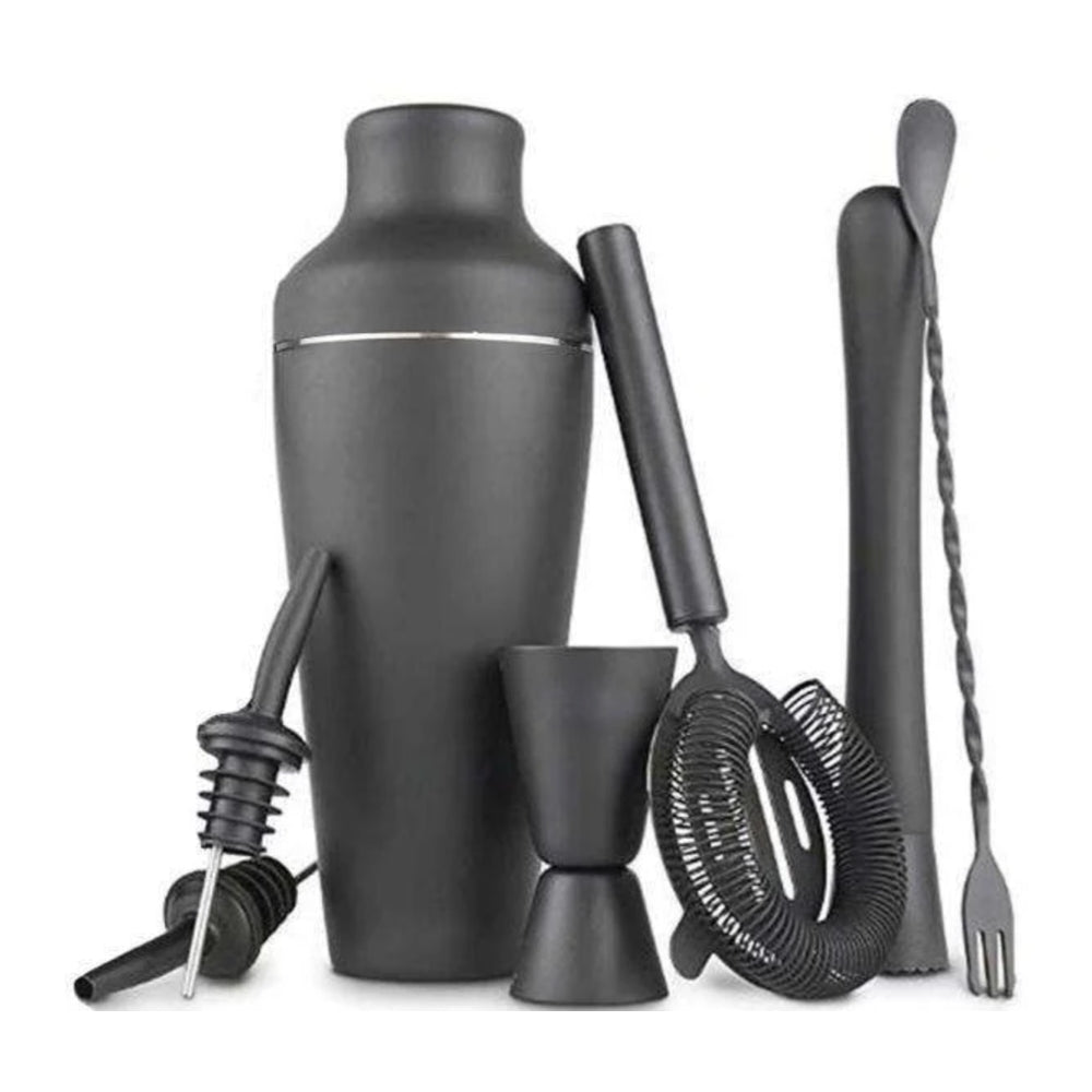Cocktail Shaker Set - Matte Black - Stainless Steel Black Black