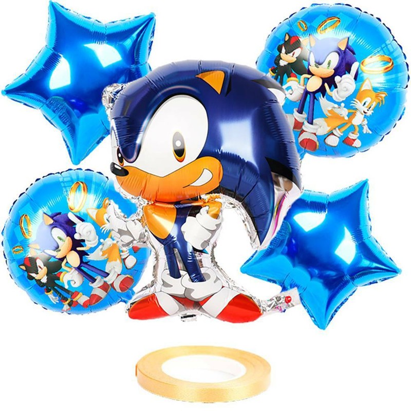 Sonic the Hedgehog Party Balloon Set Sonic The Hedgehog Birthday Blue