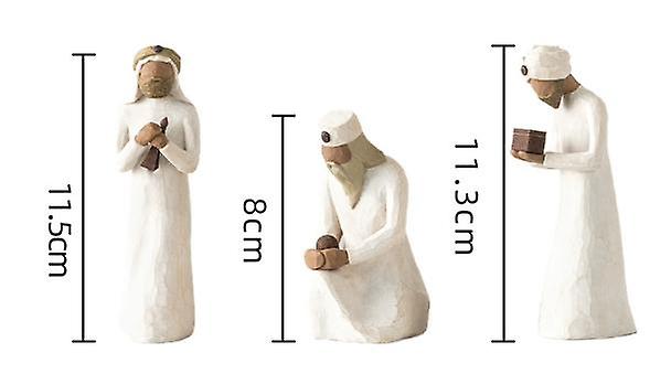 Willow Tree Three Wise Men Nativity Figurine Set Hand Painted Sculpture 26027