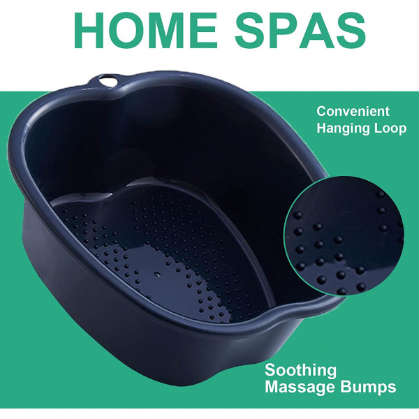 Large Foot Bath Bowl Thickened Solid Plastic Foot Basin Soaking Basin Foot Bath Foot Bath Foot Therapy Healthy Detoxification Relaxation (Black) black