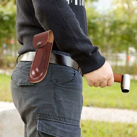 Hand Drill for Woodworking with Leather Case Compatible with Bushcraft Settlers Tools Outdoor Woodworking Drill for Holes and Plugs